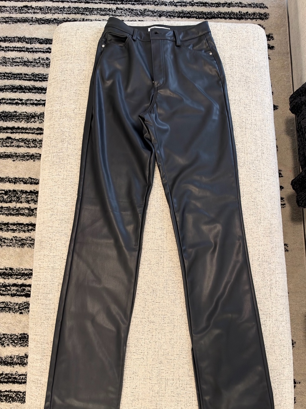 Zara Black Faux Leather Pants
